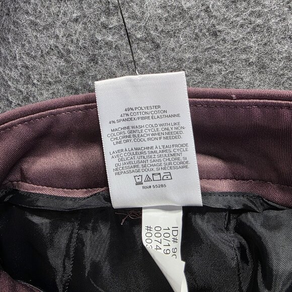 Express Columnist Pants Womens 0R Mauve Ankle Mid Rise Stretch Dress Trousers - Picture 6 of 11